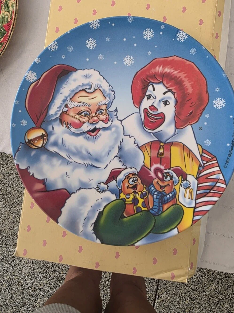 Vintage McDonald's Santa Ronald and McNugget Christmas Plate Collectible 1987